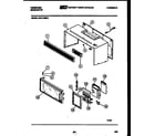Frigidaire MVH1190E2 wrapper and control parts diagram