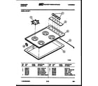 Frigidaire GB130FW1 cooktop parts diagram