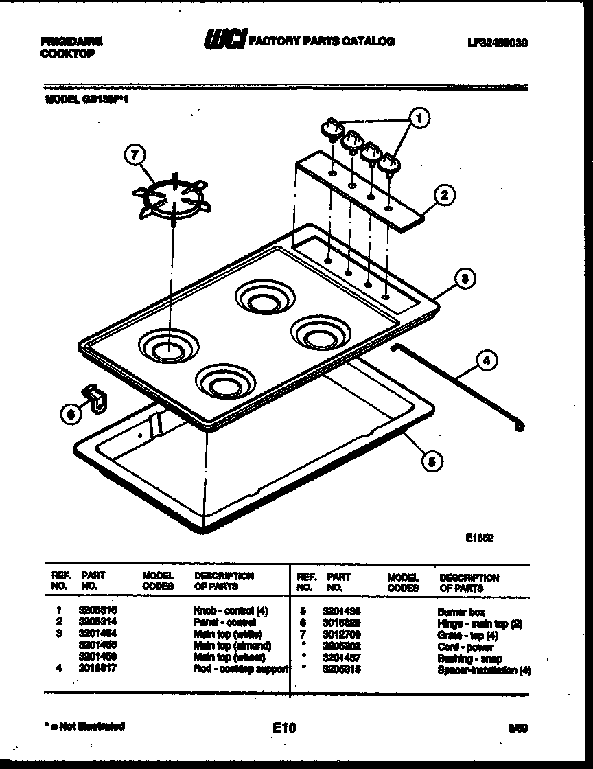 Cooktop parts