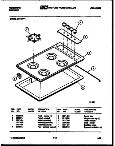Cooktop parts