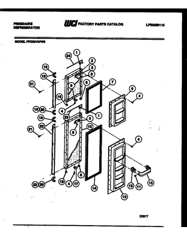 Freezer door parts