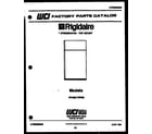 Frigidaire FPCE21TIFL0 cover page diagram