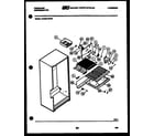 Frigidaire FPCE21TIFW0 shelves and supports diagram