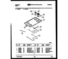 Frigidaire R533MDW1 cooktop and broiler parts diagram