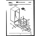 Frigidaire FPES18TLH0 shelves and supports diagram