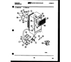 Frigidaire FPS21TLL1 system and automatic defrost parts diagram