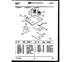 Frigidaire REG46CL4 cooktop and broiler parts diagram