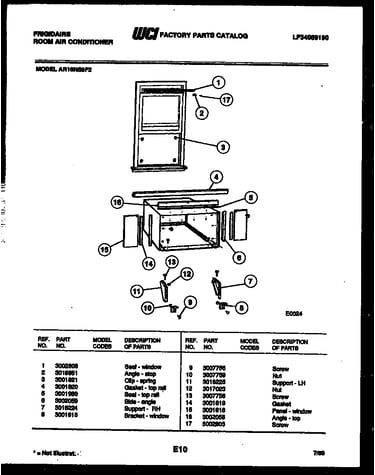 Window mounting parts