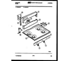 Frigidaire G31BFL0 backguard and cooktop parts diagram