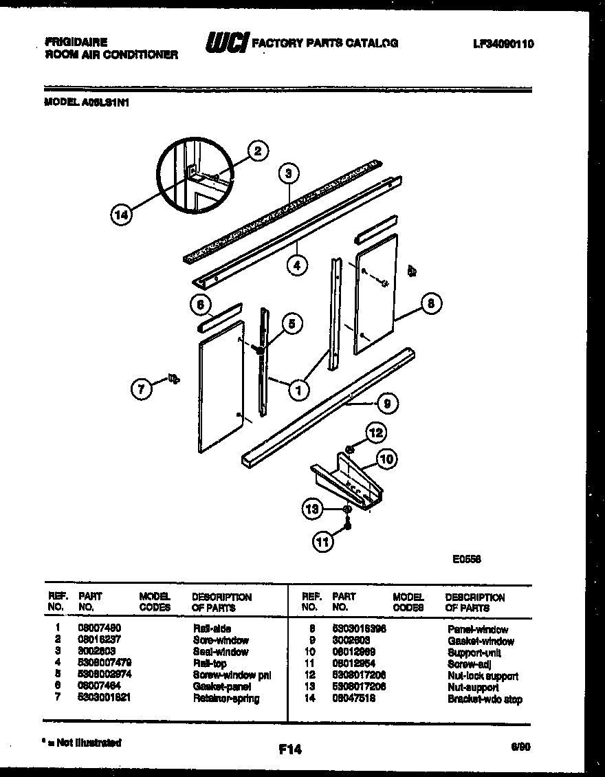 Window mounting parts