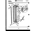Frigidaire FPZ24VWFW0 freezer door parts diagram