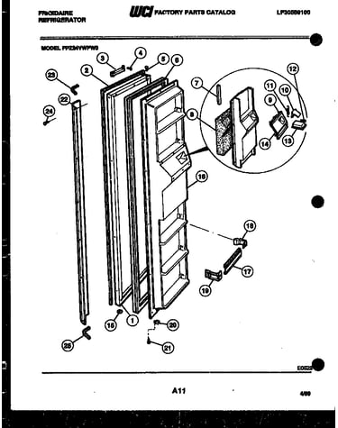 Freezer door parts