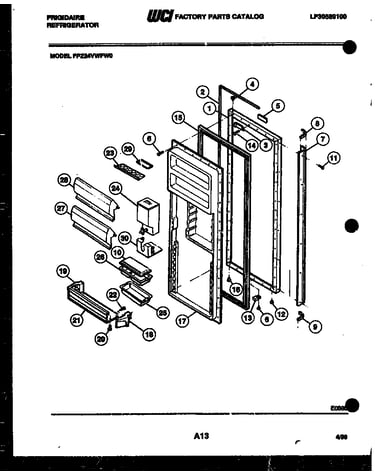 Refrigerator door parts