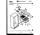 Frigidaire FPE21TFH1 shelves and supports diagram
