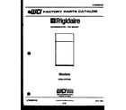 Frigidaire FPE19TFF0 cover page diagram