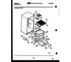 Frigidaire FPE19TFF0 shelves and supports diagram