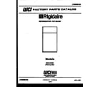 Frigidaire FPI11TFW1 cover page diagram
