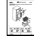 Frigidaire FPI11TFL1 shelves and supports diagram