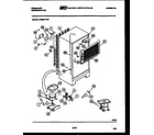 Frigidaire FPCE21TFA1 system and automatic defrost parts diagram