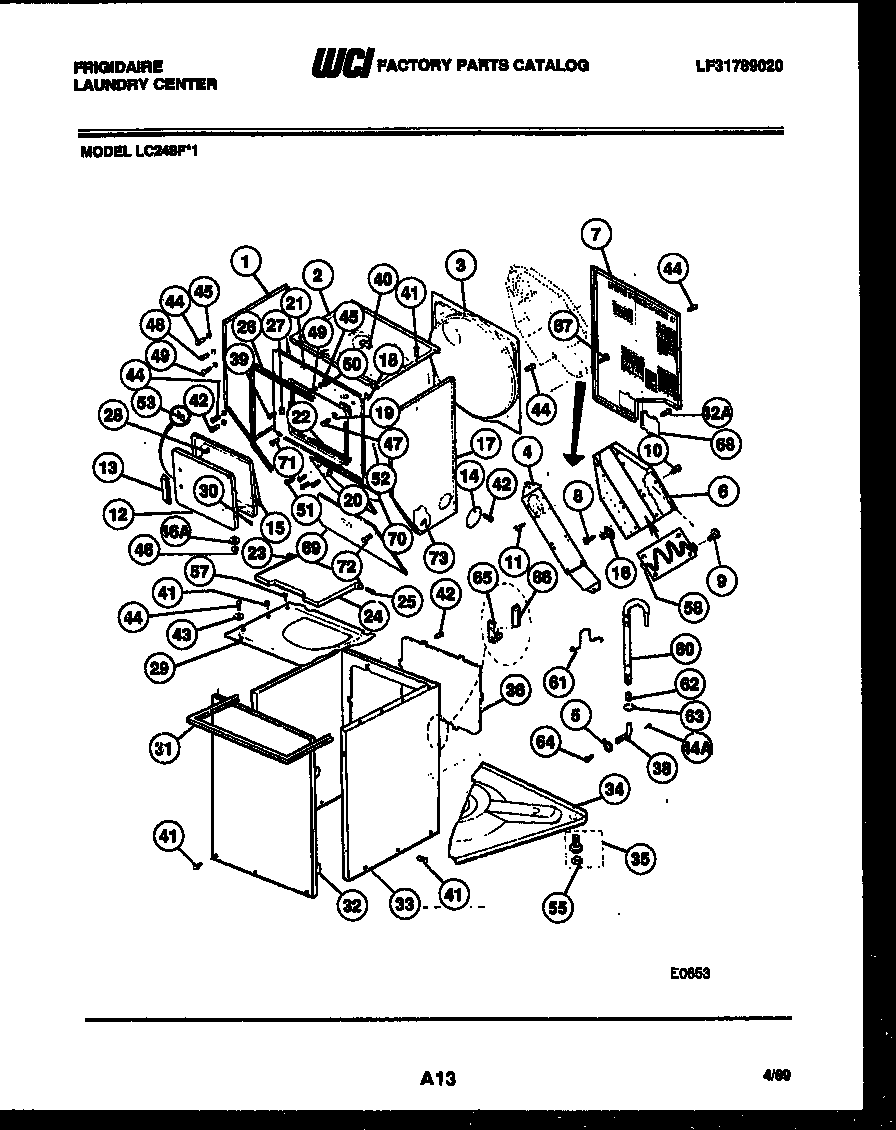 CABINET PARTS AND HEATER