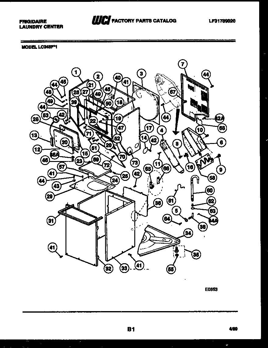 CABINET PARTS AND HEATER