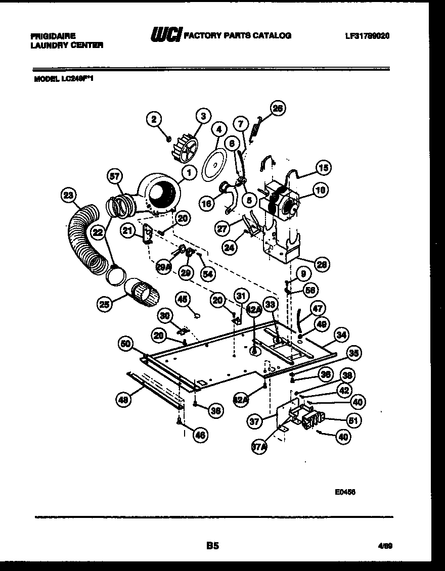 DRYER MOTOR, BLOWER AND BELT