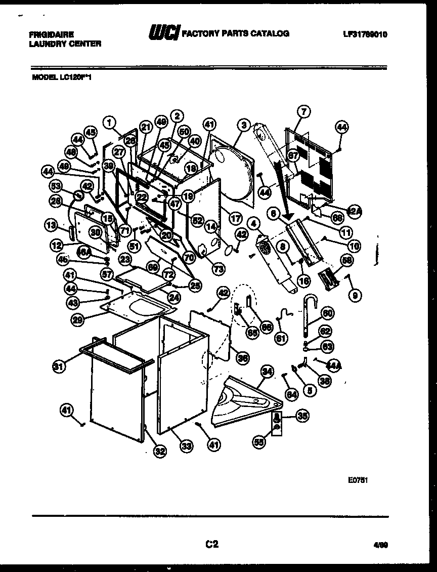 CABINET PARTS AND HEATER