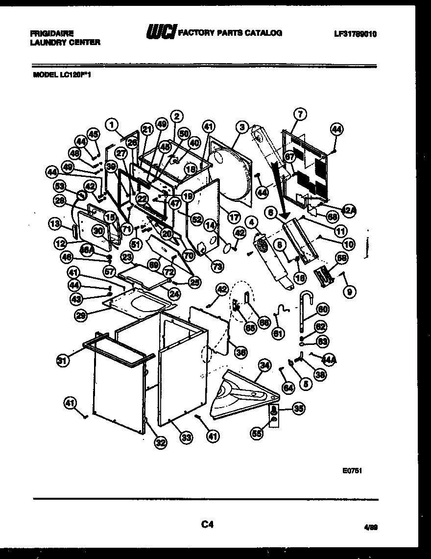 CABINET PARTS AND HEATER