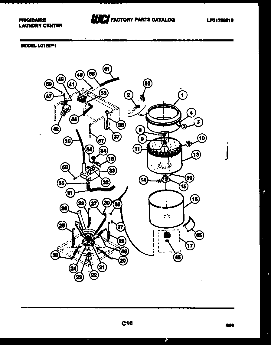 TUBS, WATER VALVE AND LID SWITCH