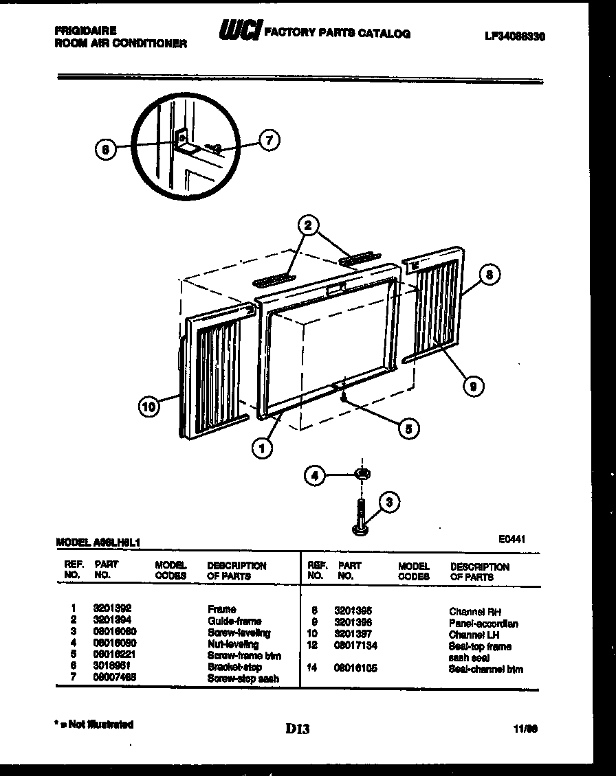 Window mounting parts