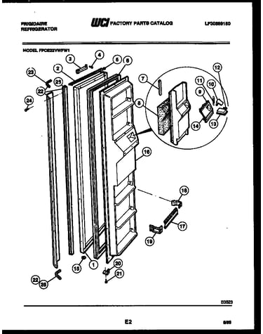 Freezer door parts
