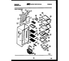 Frigidaire FPCE22VWFA1 shelves and supports diagram