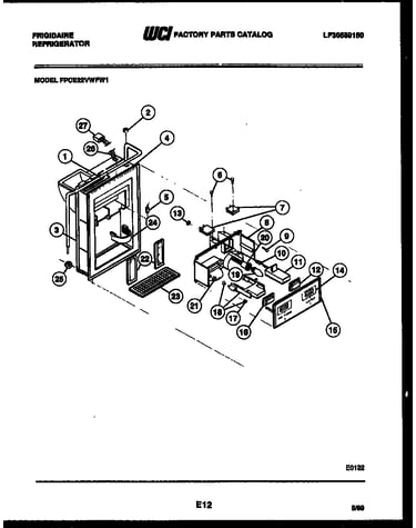 Ice door, dispenser and water tanks