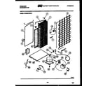 Frigidaire FPCE22VWFL1 system and automatic defrost parts diagram