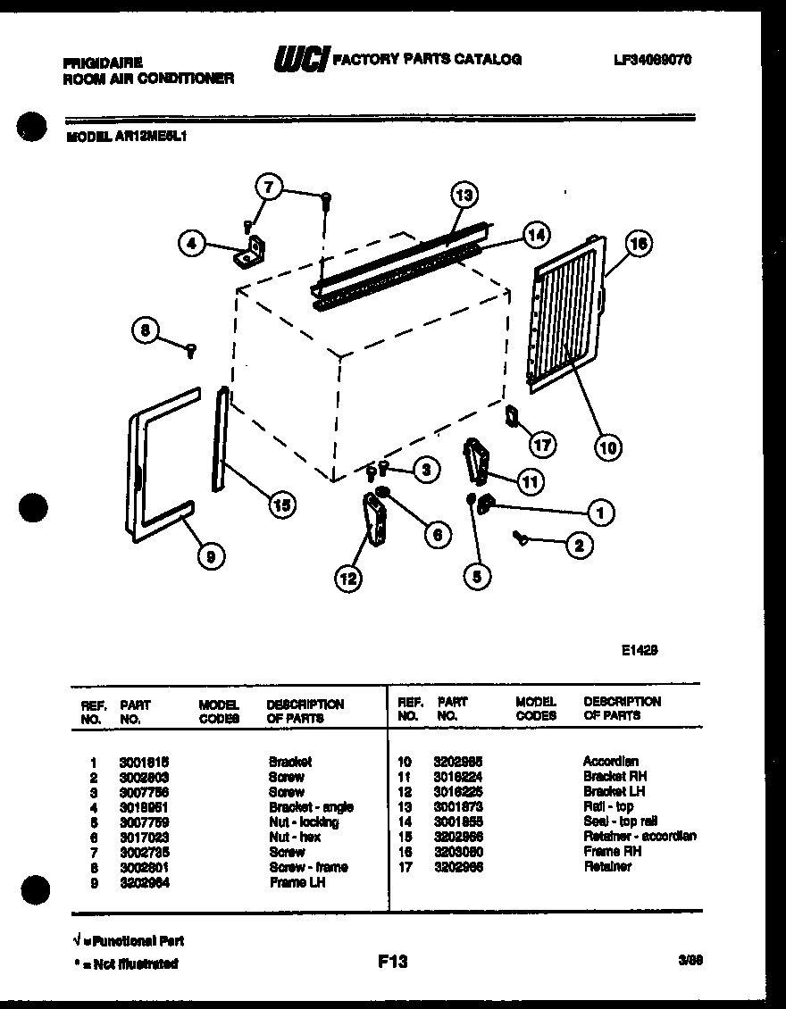 Window mounting parts