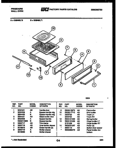Broiler drawer parts