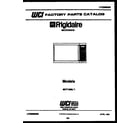 Frigidaire MCT1365L1 front cover diagram