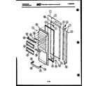 Frigidaire FPE19V3AA1 refrigerator door parts diagram