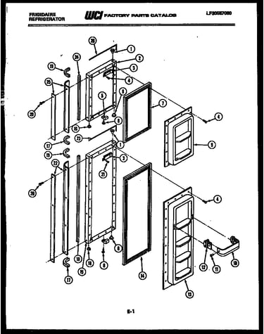 Freezer door parts