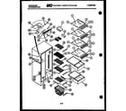 Frigidaire FPE19V3AA1 shelves and supports diagram