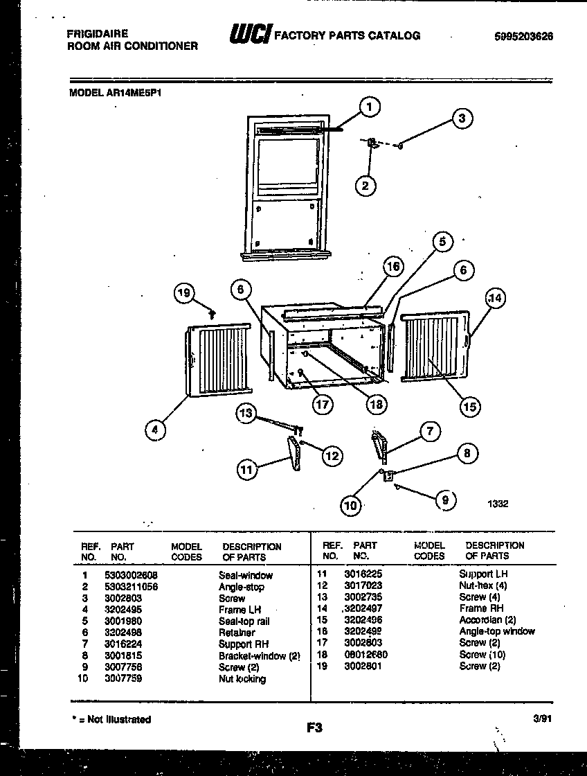 Window mounting parts