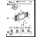 Frigidaire A07LH8L1 window mounting parts diagram