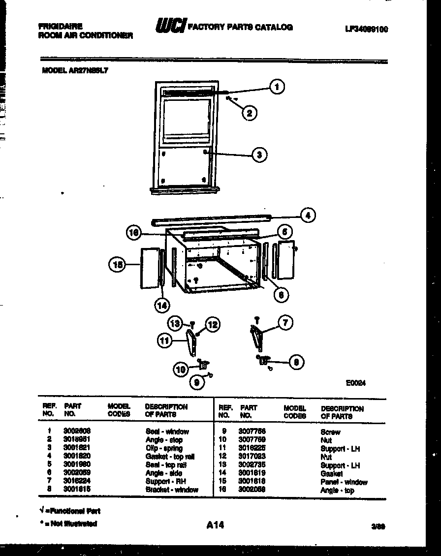 Window mounting parts
