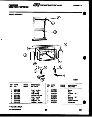 Window mounting parts