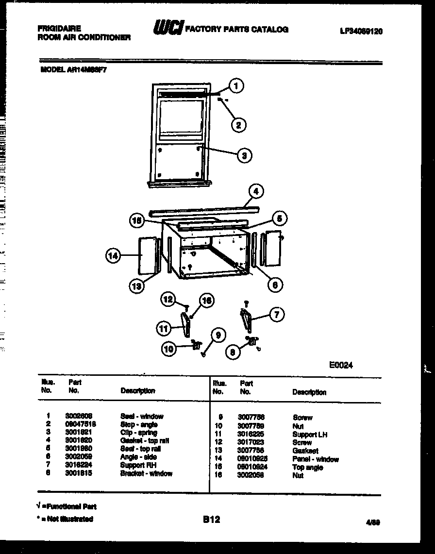 Window mounting parts