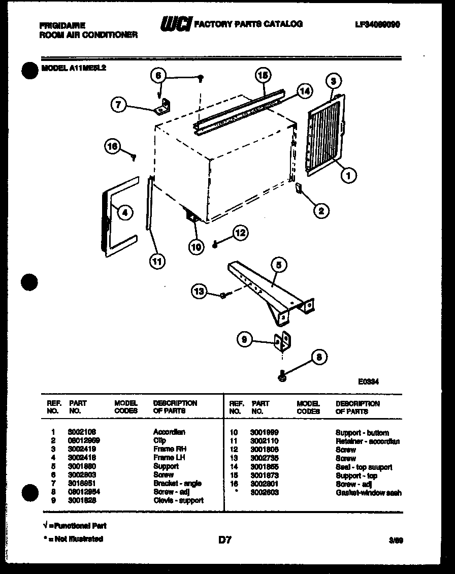 WINDOW MOUNTING PARTS