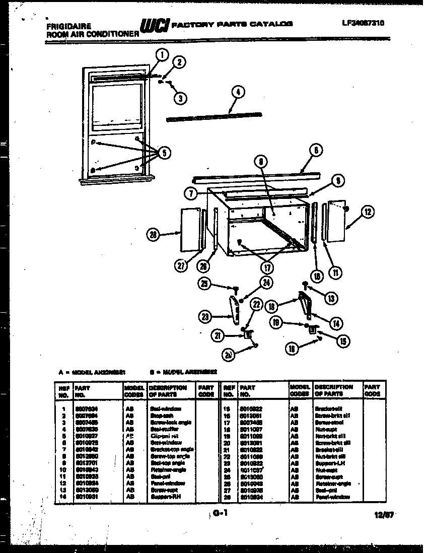 Window mounting parts