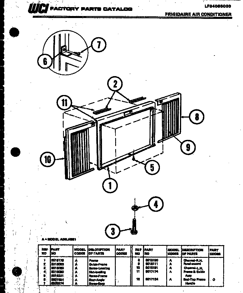 Window mounting parts