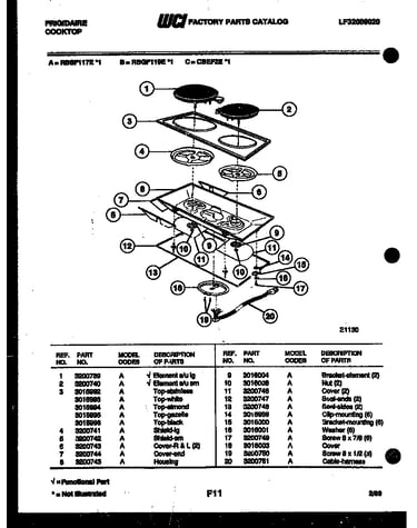 Cooktop parts