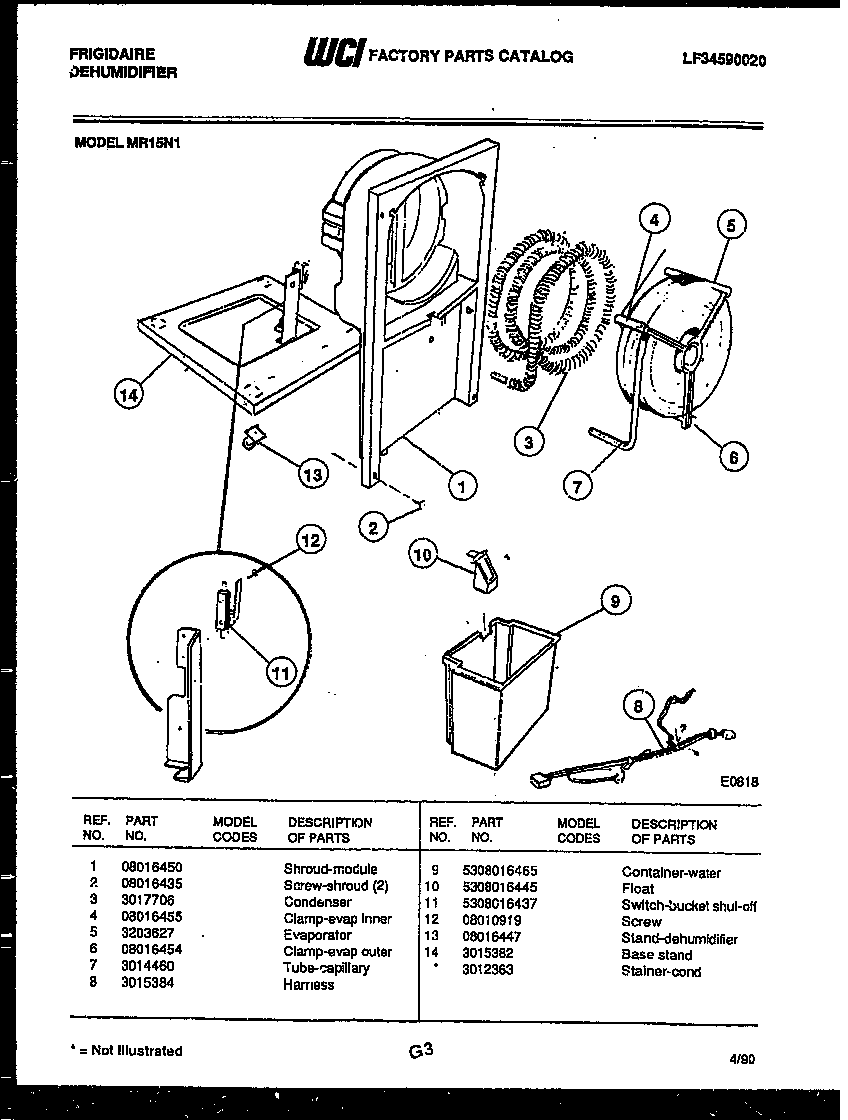 Water and condensing parts